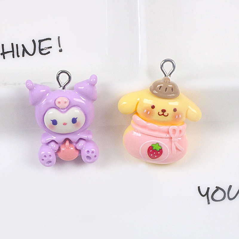 Bông Tai Hình Hoạt Hình Chó Mèo Bằng resin diy