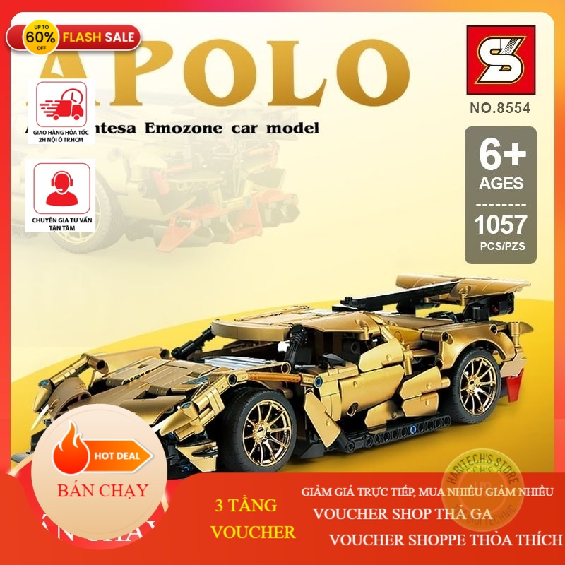 𝐋𝐄𝐆𝐎 đồ chơi lắp ráp Siêu xe thần mặt trời Apollo 1:14