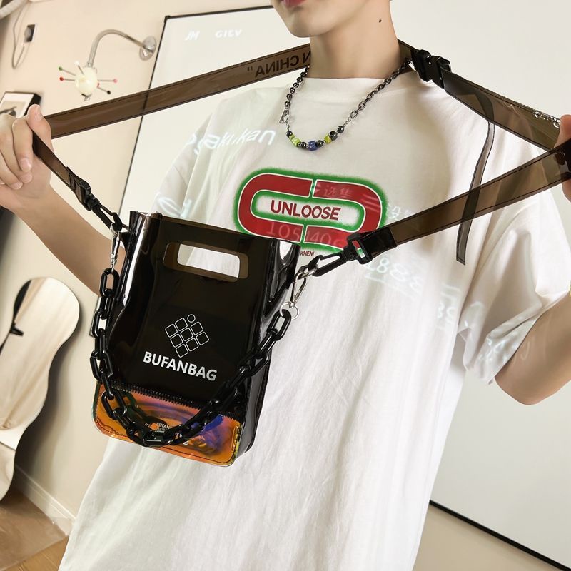 Túi Đeo Chéo Trong Suốt Phong Cách hip hop Đường Phố Cá Tính Cho Nam