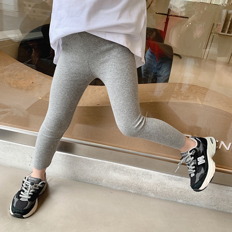 Quần Legging Lót Nhung Ấm Áp Thời Trang Thu Đông Phong Cách Hàn Quốc Cho Bé Gái