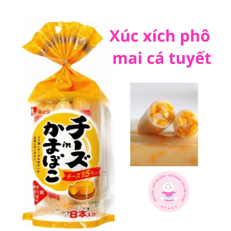 Xúc xích phô mai cá tuyết Nhật Bản cho bé