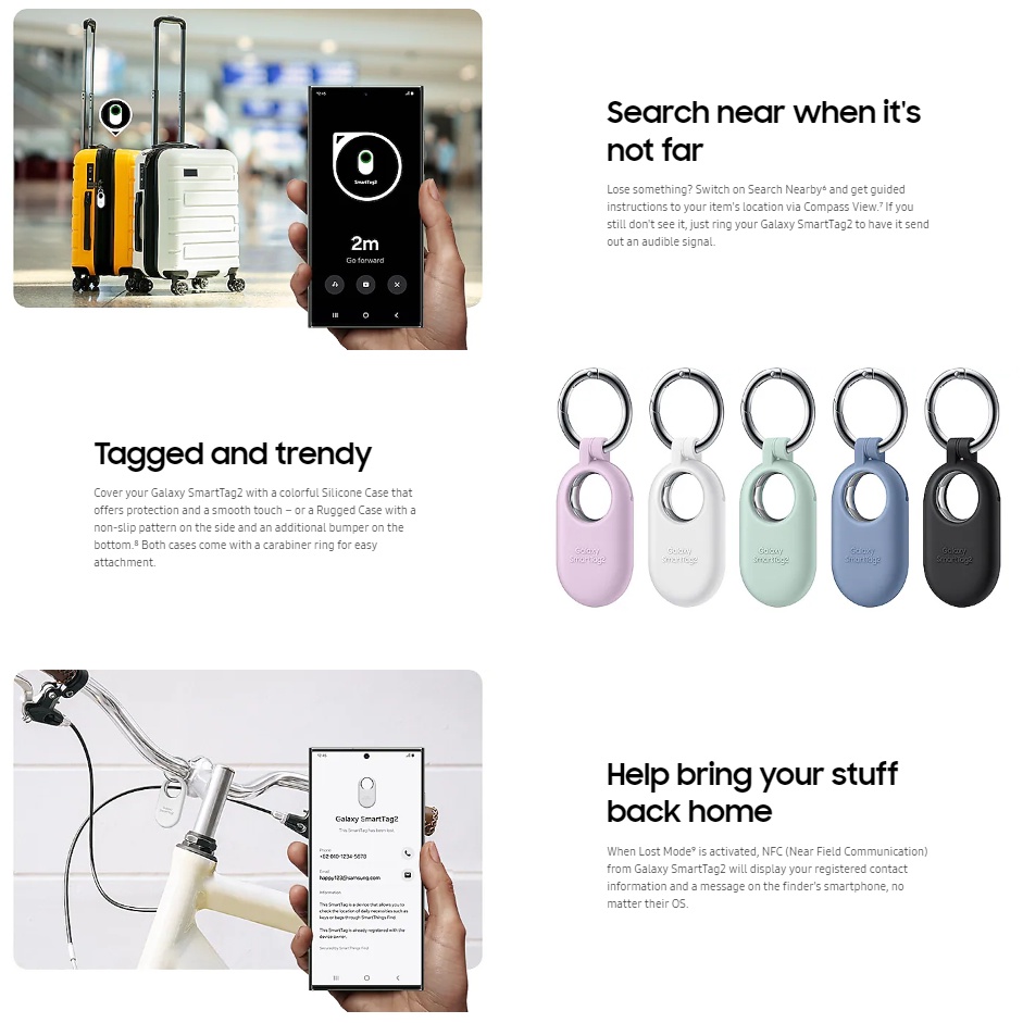 Thẻ Định Vị gps Thông Minh samsung galaxy smart tag 2 ei-t5600