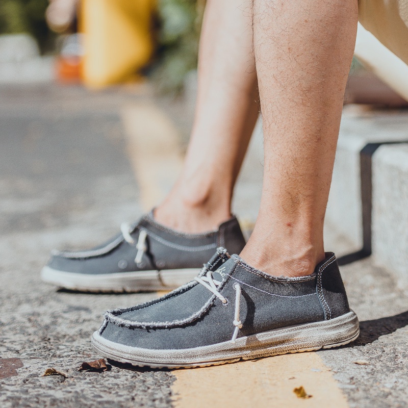 Này Dk  Giày Lười Vải Siêu Nhẹ Thoải Mái Cho Nam size 39-48