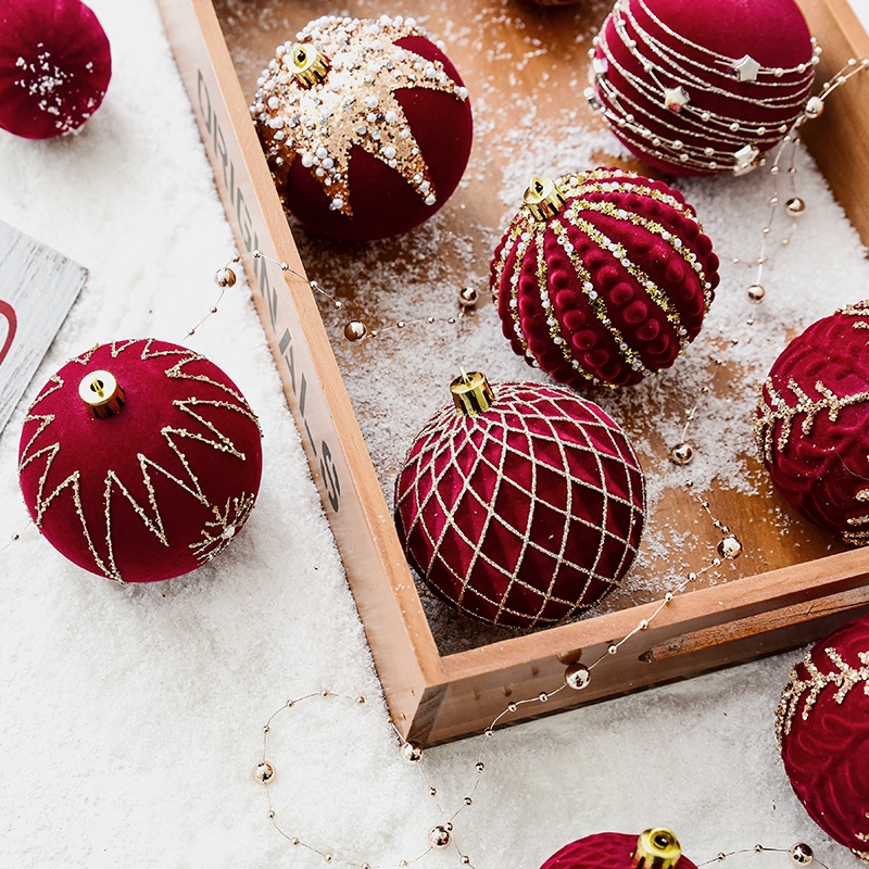 Noki Quả Châu Màu Đỏ Sẫm Trang Trí Cây Thông Noel diy
