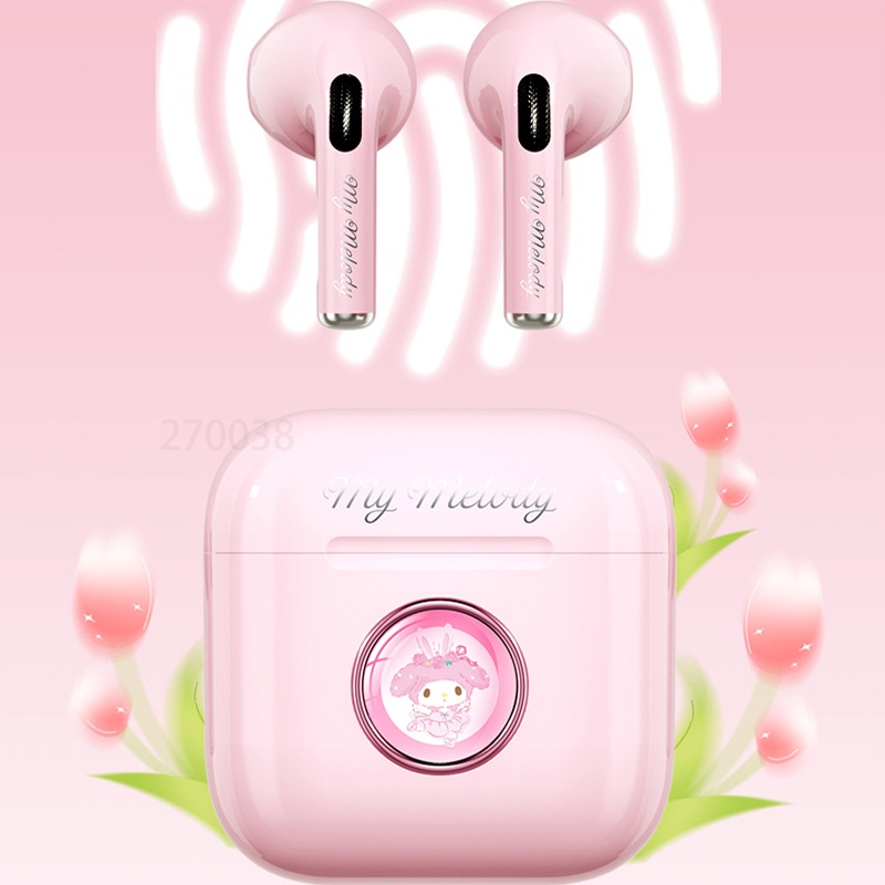 Sanrio Tai Nghe Chụp Tai bluetooth Không Dây Họa Tiết Hoạt Hình my melody kuromi cinnamoroll pochacco Dễ Thương Kèm mic