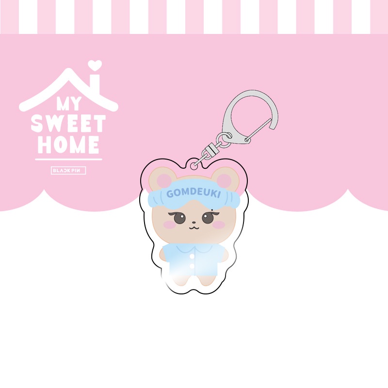 Mặt dây chuyền màu hồng của Black Pink móc khóa acrylic trong suốt tùy chỉnh độ nét cao hai mặt