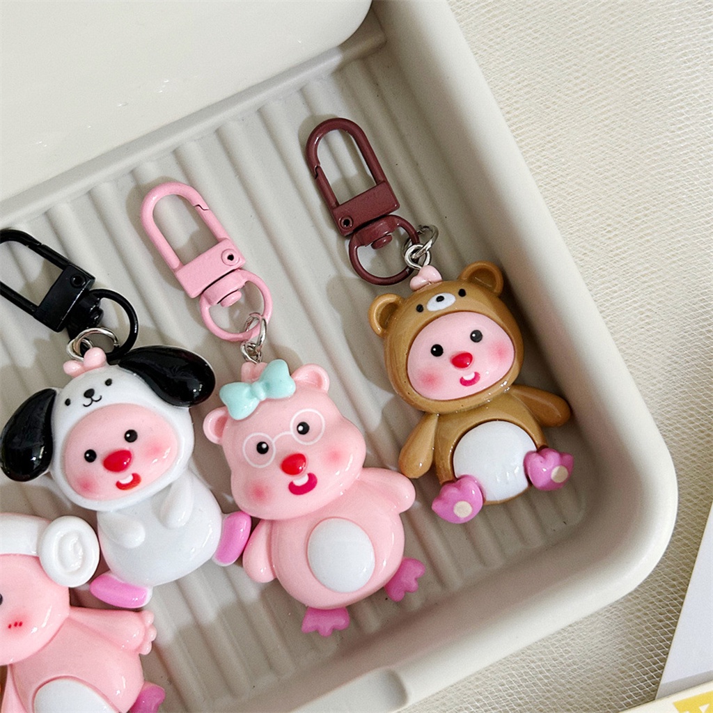 Móc Khóa Nhựa pvc 6cm Hình Trái Tim Dễ Thương