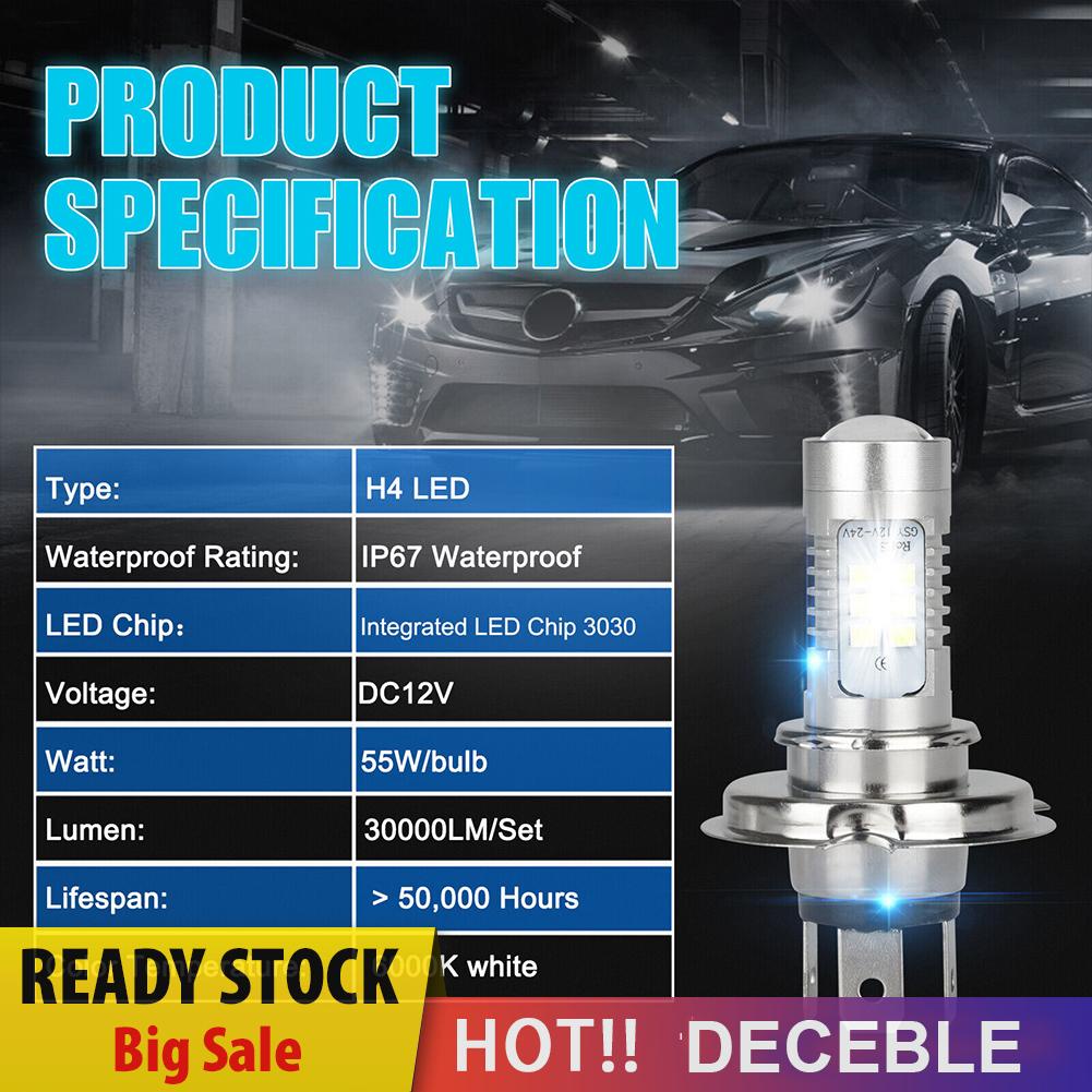 Bóng Đèn Pha led h4 9003 hb2 6000k 220w 12v 15000lm Bằng Nhôm Chuyên Dụng Cho Xe Hơi