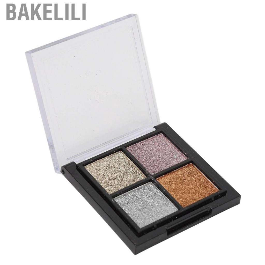 Bakelili Nail Art  4 Colors Long Lasting Easy Applying Portable Metallic Effect Pigment Set Wide Application for Home