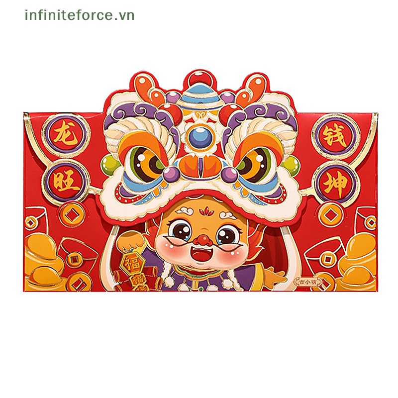 Set 4 Bao Lì Xì Đỏ May Mắn Cho Năm Mới 2024