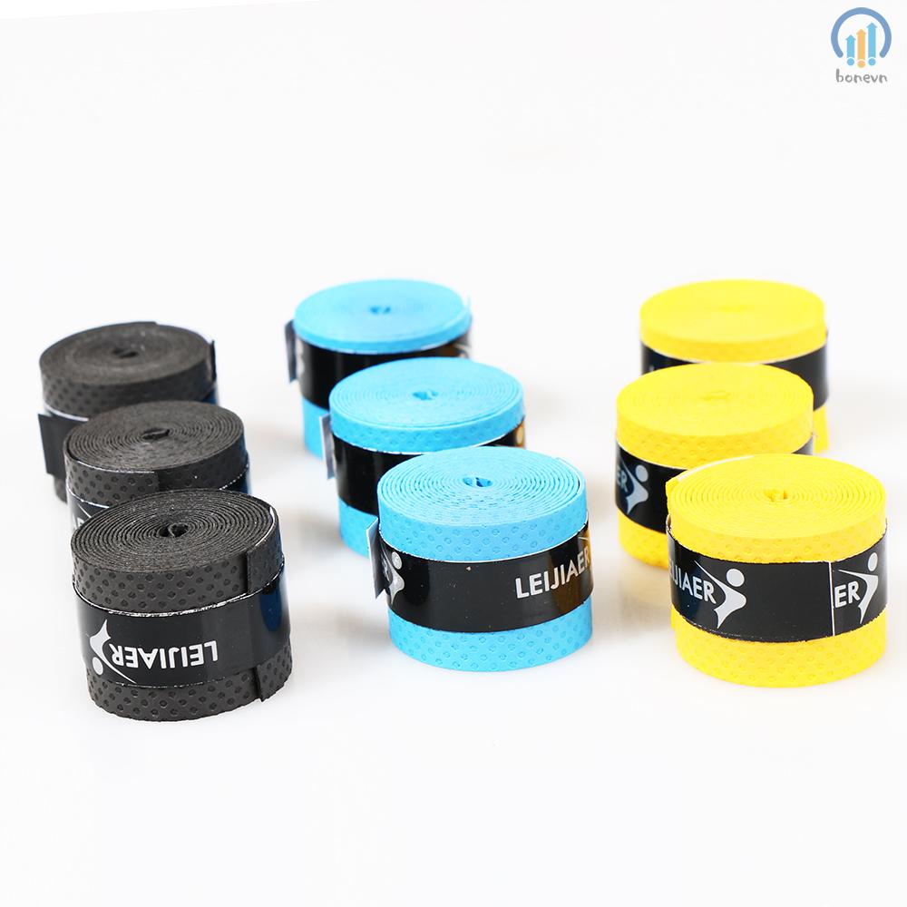 Set 9 Băng Quấn Cán Vợt Cầu Lông / tennis Chống Trượt Thấm Hút Mồ Hôi