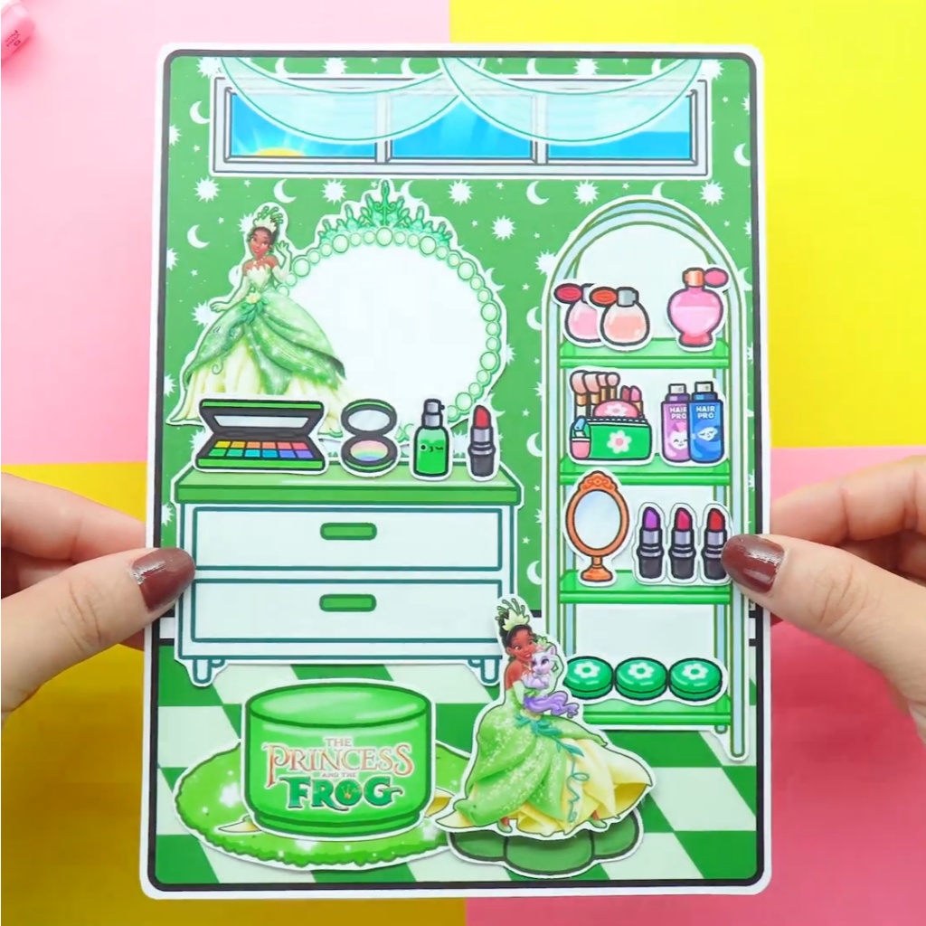 Học Liệu Toca Pricesss Tiana Quite Book, Đồ chơi bóc tách , đồ chơi thủ công , thông minh , trí tuệ Zin Càu Vòng