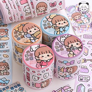 Băng Keo Dán Trang Trí Sổ Tay Hình Nhân Vật Hoạt Hình Dễ Thương sticker sticker cute sticker cuộn sticker kuromi sticker mini stickers sổ đựng sticker hộp sticker miếng dán sticker in sticker sticker genshin sticker sanrio sticker anime chống nước sticker