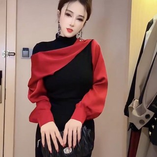 Áo sơ mi nữ tay dài cổ rùa phong cách hàn quốc mới