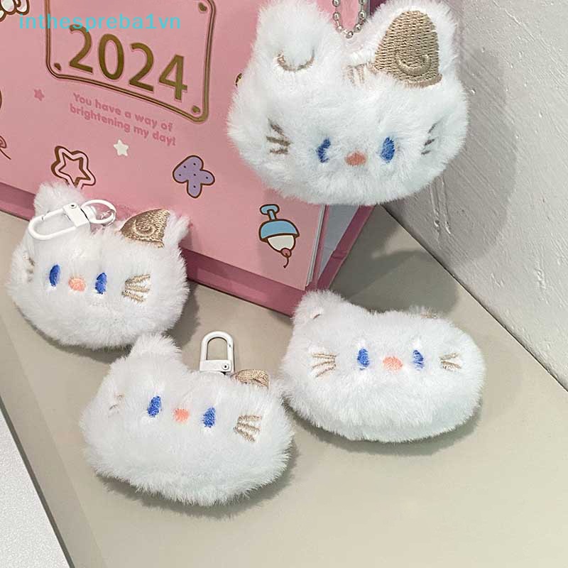 Đồ Chơi Thú Nhồi Bông Hình Mèo Mềm Mại Dễ Thương  Móc Khóa Ba Lô / Túi Xách Có Thể Dùng Làm Quà Tặng Cho Bạn Gái