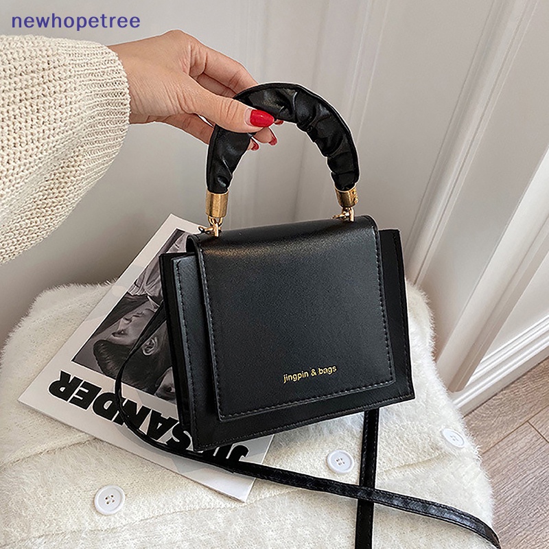 Túi Đeo Chéo Vai Bằng Da pu Màu Trơn Thời Trang Sành Điệu Cho Nữ