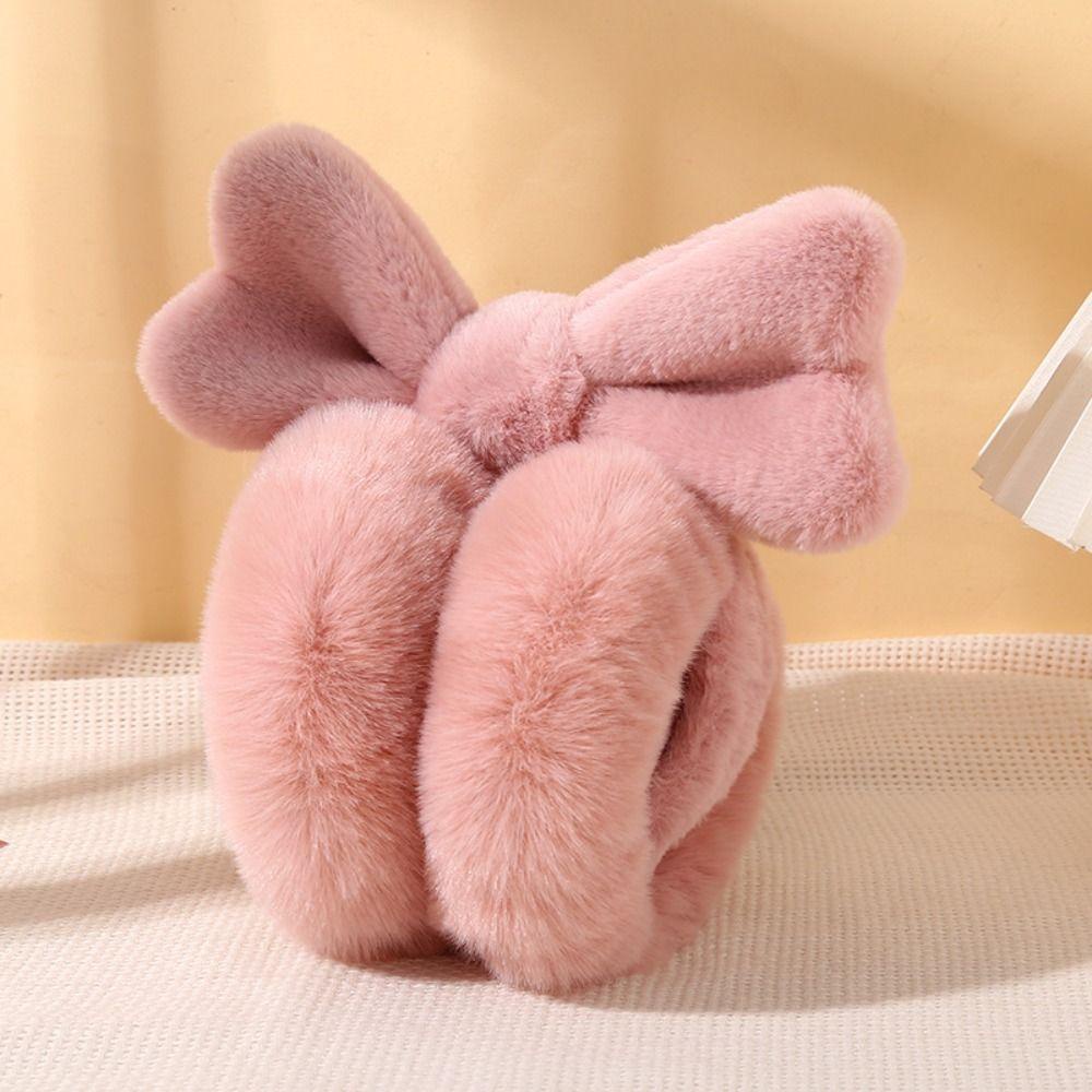 Skjk Chụp Tai Giữ Ấm Mùa Đông Chống Gió Bằng Vải Bông Đính Nơ Có Thể Gập Lại Bảo Vệ Tai Khi Lái Xe