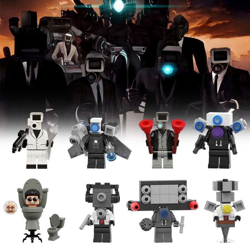 Man vs Bộ Đồ Chơi Xếp Hình toilet man vs man 4.5cm Sáng Tạo Cho Trẻ Em