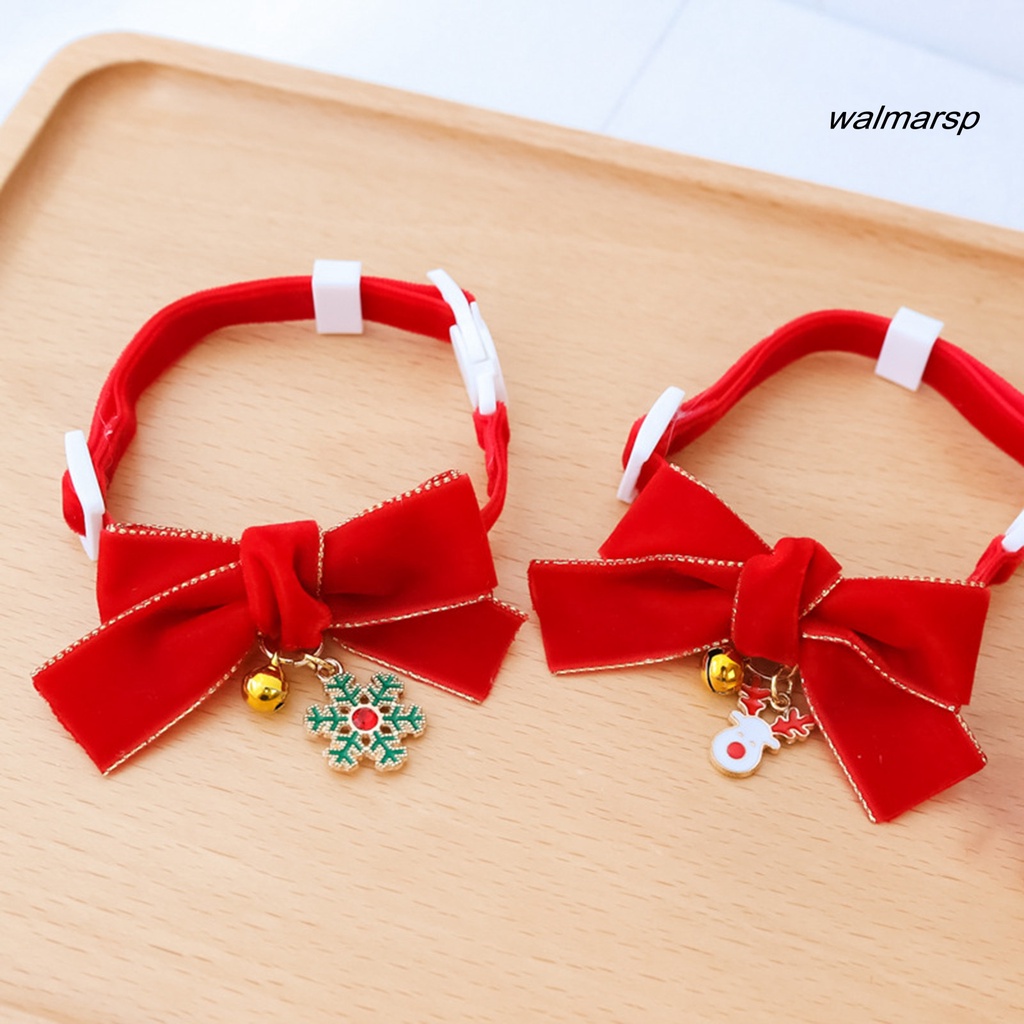 Vòng Cổ Thắt Nơ Có Thể Điều Chỉnh Trang Trí Giáng Sinh Dành Cho Thú Cưng