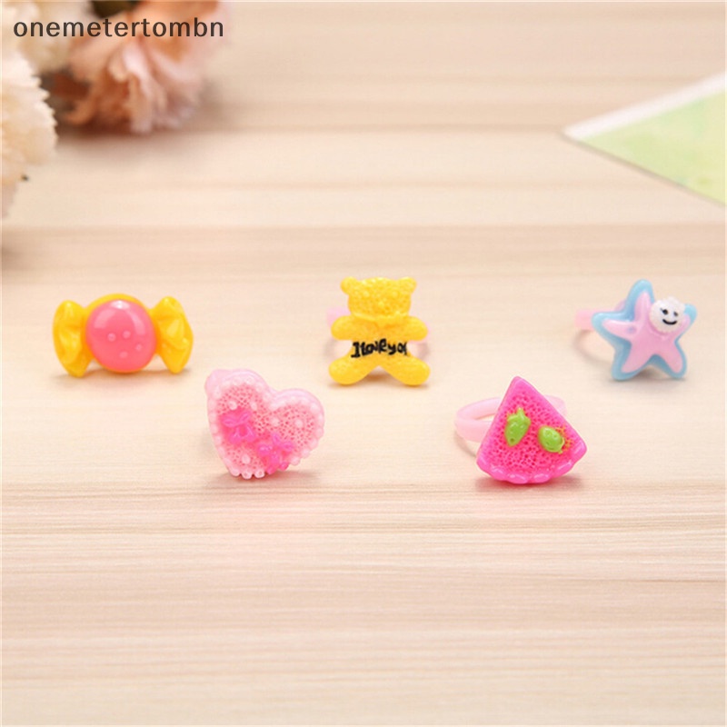 Set 10 Nhẫn Hoạt Hình Dễ Thương Cho Bé