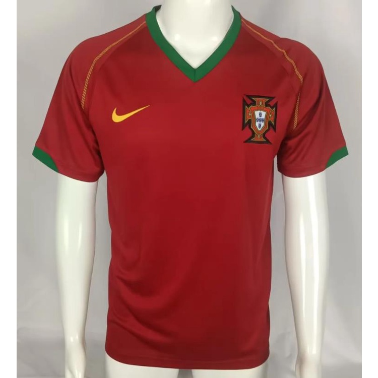 Áo Thun Bóng Đá Chất Lượng Cao Phong Cách retro 98 99 2002 2004 2006 portugal figo c.ronaldo