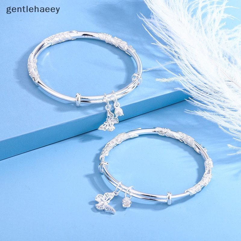 Gent Vòng Tay Dạng Mở Hình Hoa Bướm Trái Tim Bằng Tre Có Thể Điều Chỉnh Góc Phong Cách Trung Hoa Thời Trang