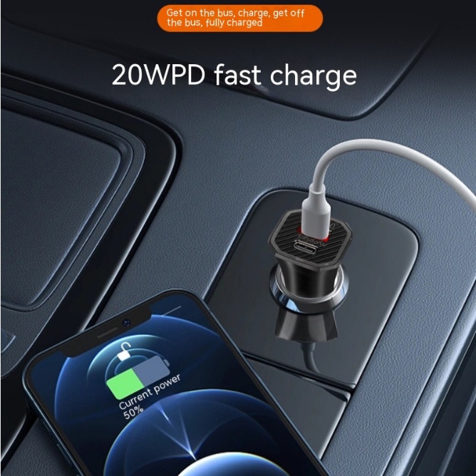 Tẩu Sạc Nhanh 2 Cổng usb 45w pd20w + qc3.0 Chuyên Dụng Cho Điện Thoại