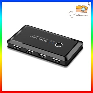 USB KVM Switch USB 3.0 2.0 Switcher 2 cổng PC Chia sẻ 4 thiết bị Switch