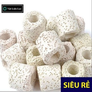 Sứ lọc nhẫn trắng , sứ lỗ lọc nước hồ cá 1kg