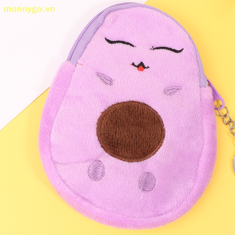Monnygo 1 Túi Đựng Tiền Xu / Chìa Khóa Bằng Lông Nhung Mềm Mại Có Khóa Kéo Cho Nam Và Nữ vn