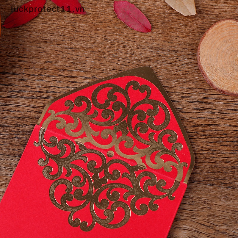 Set 10 Bao Lì Xì Đỏ May Mắn Cho Năm Mới / Đám Cưới / Lễ Hội Trung Hoa