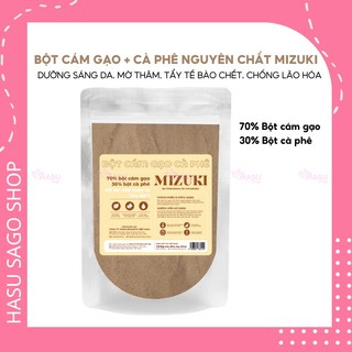 Bột Cám Gạo Cà Phê Nguyên Chất MIZUKI dưỡng sáng da, mờ thâm, tẩy tế bào chết, chống lão hóa