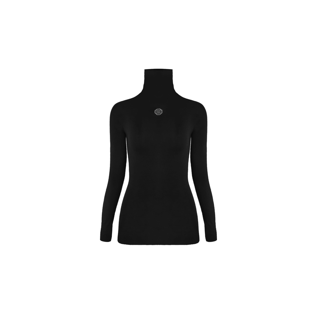 Áo Dệt Kim Cổ Cao Dáng Ôm Thêu Họa Tiết Phong Cách Hàn Quốc Thời Trang Thu Đông