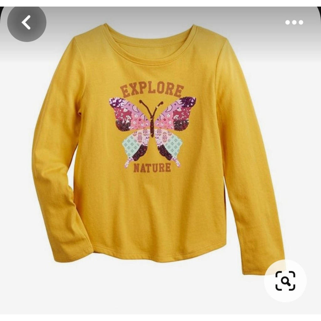 Áo cotton bé gái tay dài  in hình Disney