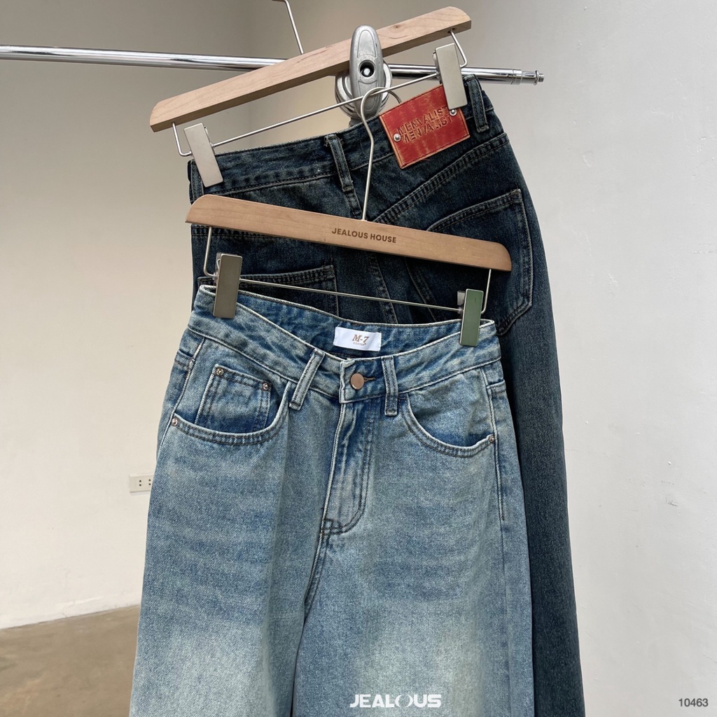 Quần jeans mài gối ống to M7 - 10463