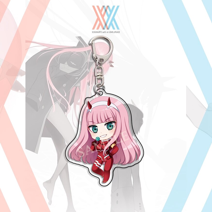 Móc khoá Japan Anime DARLING In The FRANXX Keychain Cute ZERO TWO Ichigo Miku Phụ Kiện Trang Trí Balo Túi xách