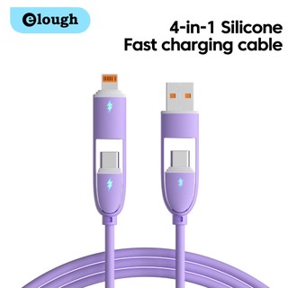 Elough Dây Cáp Sạc Nhanh 4 Trong 1 100w Bằng silicone