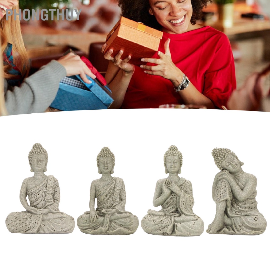 PhongThuy Tượng Phật Nhựa Tổng Hợp Trang Trí Tinh Tế cho Phòng Khách Văn