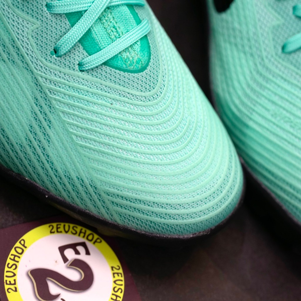 Giày bóng đá Air Zoom Mer Vapor 15 Pro Xanh Ngọc, giày đá banh cỏ nhân tạo nam đã khâu đế - 2EVSHOP