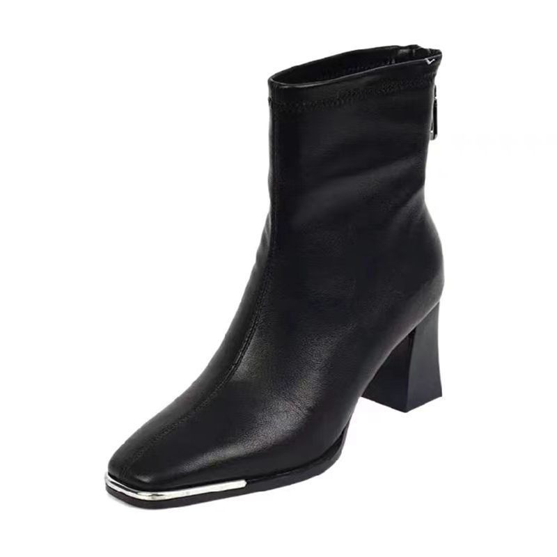 Bốt Cao Gót Mũi Vuông Thời Trang Mùa Thu Đông Anh Quốc 2023