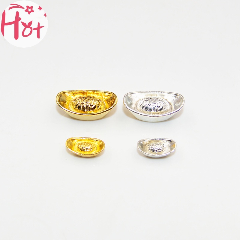 Jr Set 10 Tượng Thỏi Vàng mini Trang Trí Nhà Búp Bê vn