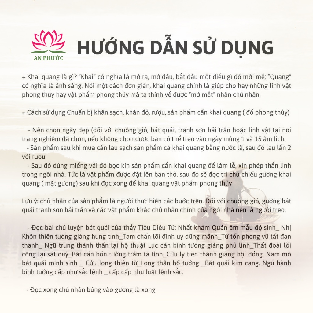Gương khai quang - khai quang linh vật phong thủy