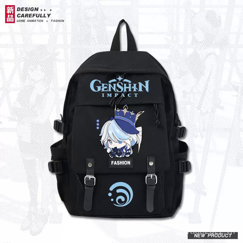 ★Genshin Impact★Fontaine Ba Lô Đi Học Sức Chứa Lớn In Hình game focalor & furina merchandise Thời Trang