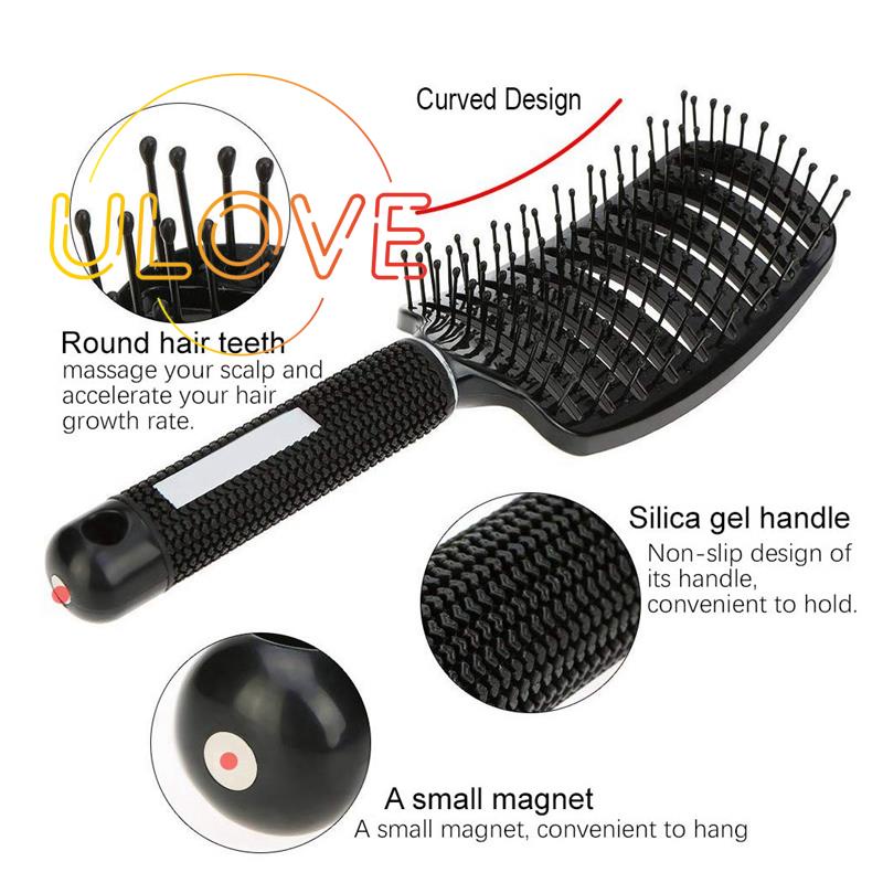 Set 2 Lược Chải Tóc Xoăn Dài Dày Và Cong Dành Cho Bạn Nữ