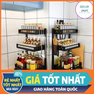 Kệ đựng gia vị nhà bếp inox phun sơn tĩnh điện, kệ gia vị inox eccox 2 tầng, 3 tầng