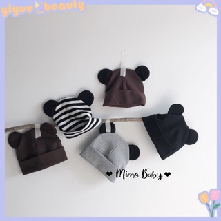 Mũ cotton tai chuột mickey cho bé - mũ trùm đầu HB
