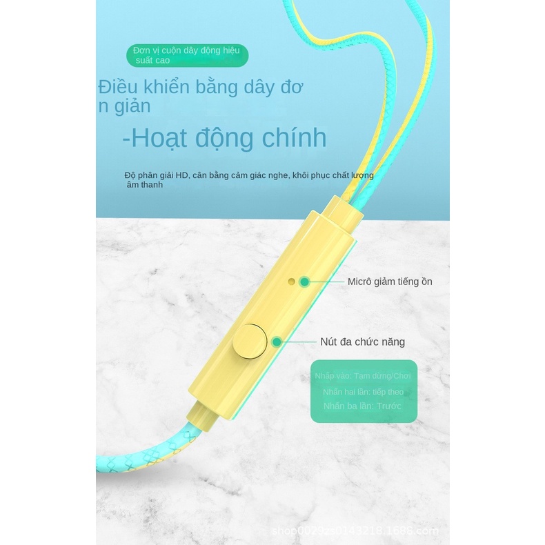 Tai Nghe Chơi game macaron u24 Có Dây Âm Trầm Nặng Và Thấp Thông Dụng Cho iphone / android