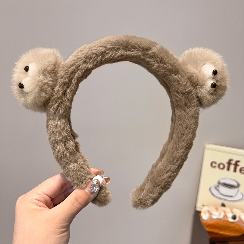 Băng Đô Rửa Mặt Chống Trượt Hình Đôi Mắt To Bằng Lông Nhung Dễ Thương Xinh Xắn 2024