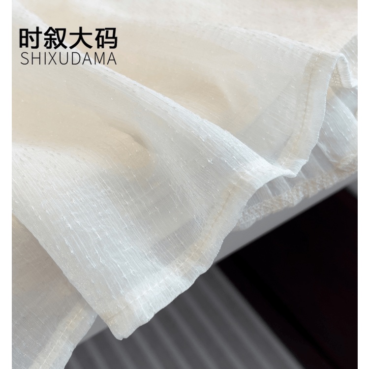 Áo Sơ Mi chiffon Dài Tay Thắt Nơ Cỡ Lớn Phong Cách Mới Cho Nữ