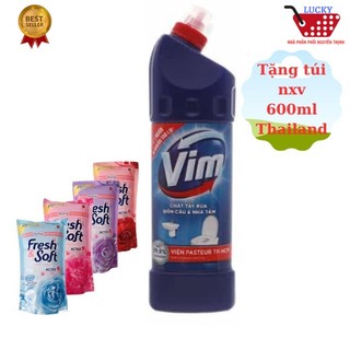 Tẩy Toilet, Nhà tắm Vim 450ml Diệt khuẩn đến 99,9% Tặng nước xả vải 600ml Thailand